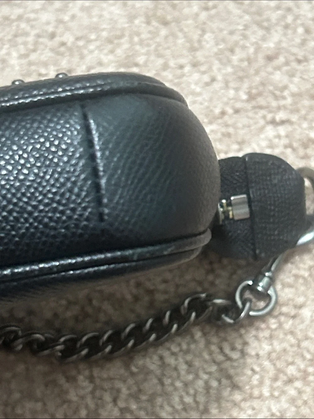 Coach Black Mini/Micro Studded Leather Wristlet
